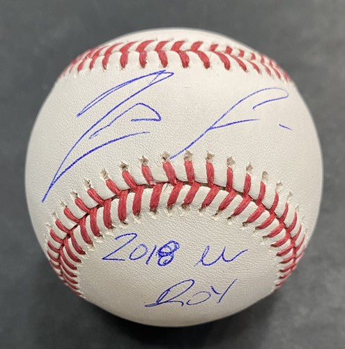 Ronald Acuna Jr. Braves Signed Mlb Baseball 2018 Nl Roy Mint Autograph JSA COA