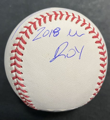 Ronald Acuna Jr. Braves Signed Mlb Baseball 2018 Nl Roy Mint Autograph JSA COA