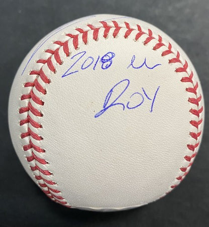 Ronald Acuna Jr. Braves Signed Mlb Baseball 2018 Nl Roy Mint Autograph JSA COA