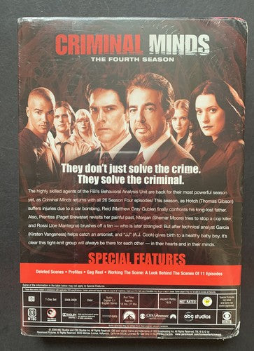 Criminal Minds Season 4 DVD, 2009 7-Disc Set BRAND NEW FACTORY SEALED Mint