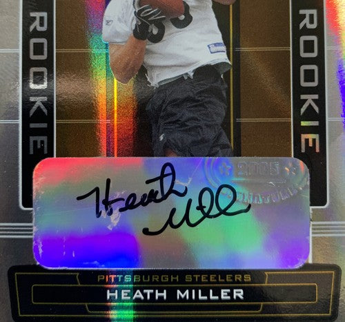 2005 Heath Miller PLAYOFF ABSOLUTE SPECTRUM Rc Rookie Auto 95/100 Steelers