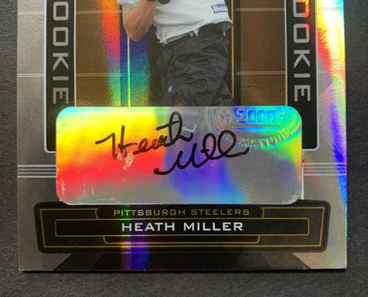 2005 Heath Miller PLAYOFF ABSOLUTE SPECTRUM Rc Rookie Auto 95/100 Steelers