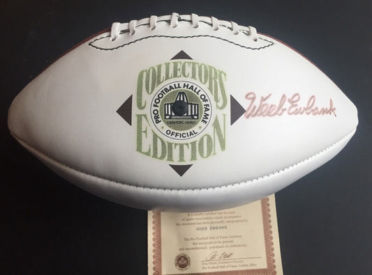 WEEB EWBANK Signed HOF Hall Of Fame Coa Football Jets Autograph Jsa coa