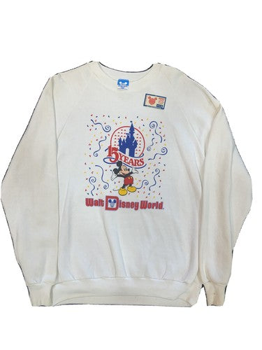 1986 Walt Disney Productions 15 Years MICKEY MOUSE Large Sweatshirt New Sticker
