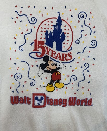 1986 Walt Disney Productions 15 Years MICKEY MOUSE Large Sweatshirt New Sticker