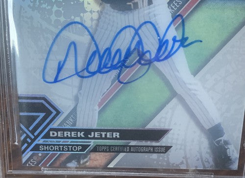 2017 Topps High Tek Derek Jeter Signed BGS 10 Gem Mint On Card Auto Yankees Hof