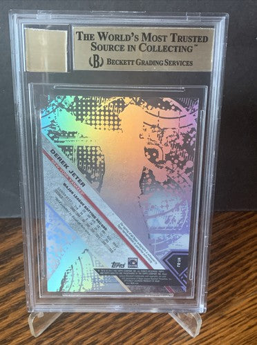 2017 Topps High Tek Derek Jeter Signed BGS 10 Gem Mint On Card Auto Yankees Hof