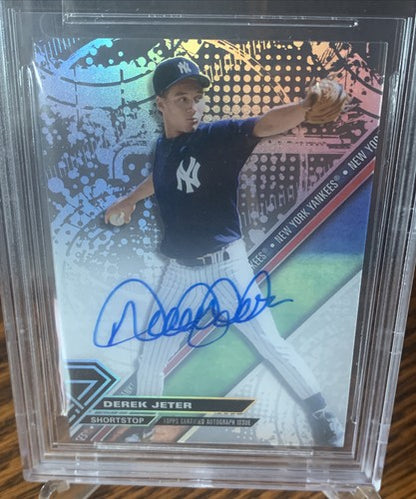 2017 Topps High Tek Derek Jeter Signed BGS 10 Gem Mint On Card Auto Yankees Hof