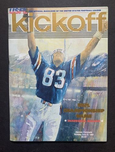 1983 USFL Championship Program Michigan Panthers vs Philadelphia Stars Mint