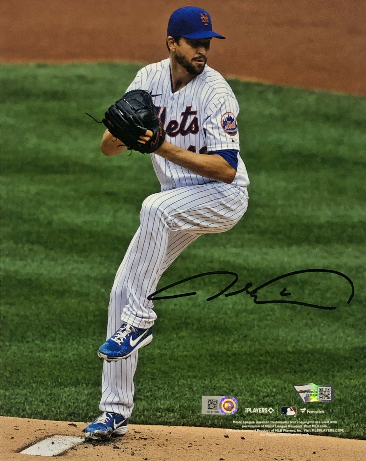 Jacob DeGrom Mets Signed 8x10 Photo Framed coin Mint Autograph MLB Fanatics COA