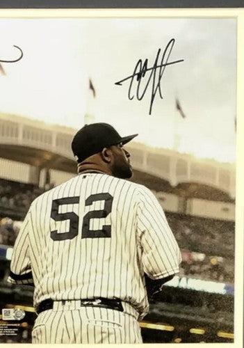 Mariano Rivera CC Sabathia Final Game Signed Photo Framed HOF MLB Fanatics Coa
