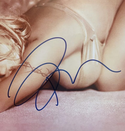 Pam Anderson Pamela Signed Sexy 11x14 Photo PSA COA Pic Signing Bay watch Auto