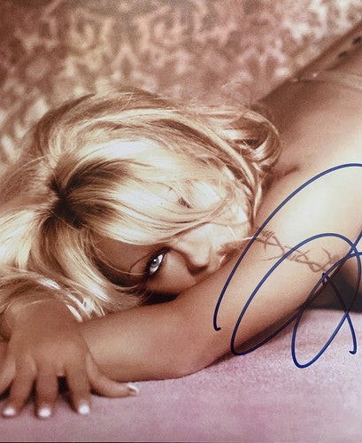 Pam Anderson Pamela Signed Sexy 11x14 Photo PSA COA Pic Signing Bay watch Auto