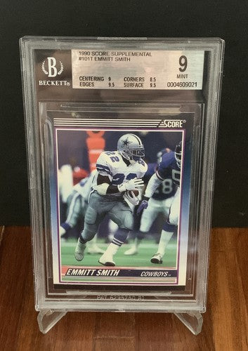 1990 Score Supplemental Rookie #101T Emmitt Smith  BGS 9 W/ 2 9.5 Sub Mint +