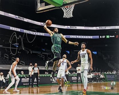 Jayson Tatum Celtics signed 16x20 Dunk Photo Framed Autograph Fanatics COA