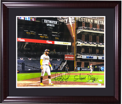 Fernando Tatis Jr Padres Signed 16x20 Photo INS Slam Diego framed Autograph JSA