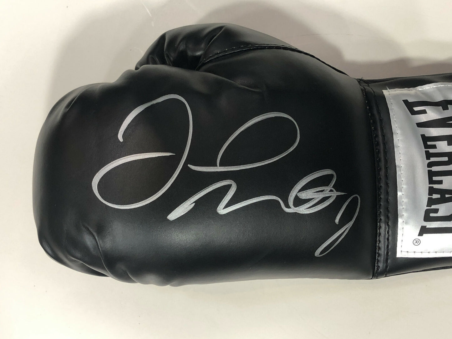 Floyd Mayweather signed black Everlast boxing glove pair auto Beckett BAS COA