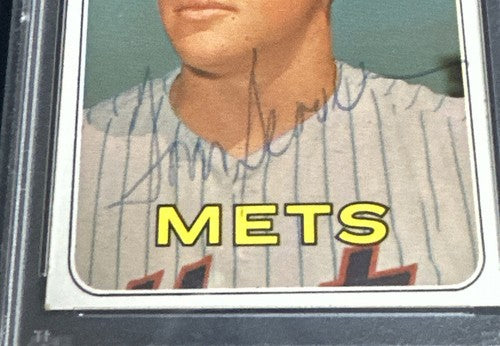 1969 Topps Tom Seaver #480 Signed Card Mets World Series Vintage Auto Psa Coa
