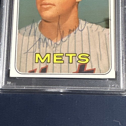 1969 Topps Tom Seaver #480 Signed Card Mets World Series Vintage Auto Psa Coa