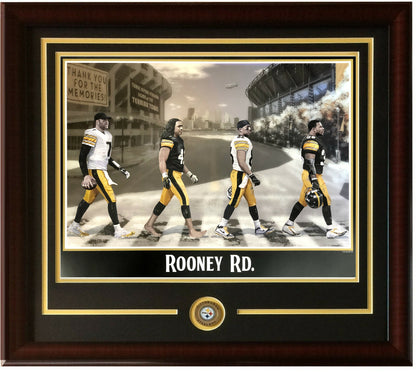 Pittsburgh Steelers Rooney Rd 16x20 framed photo Ben Roethlisberger Polamalu