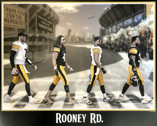 Pittsburgh Steelers Rooney Rd 16x20 framed photo Ben Roethlisberger Polamalu