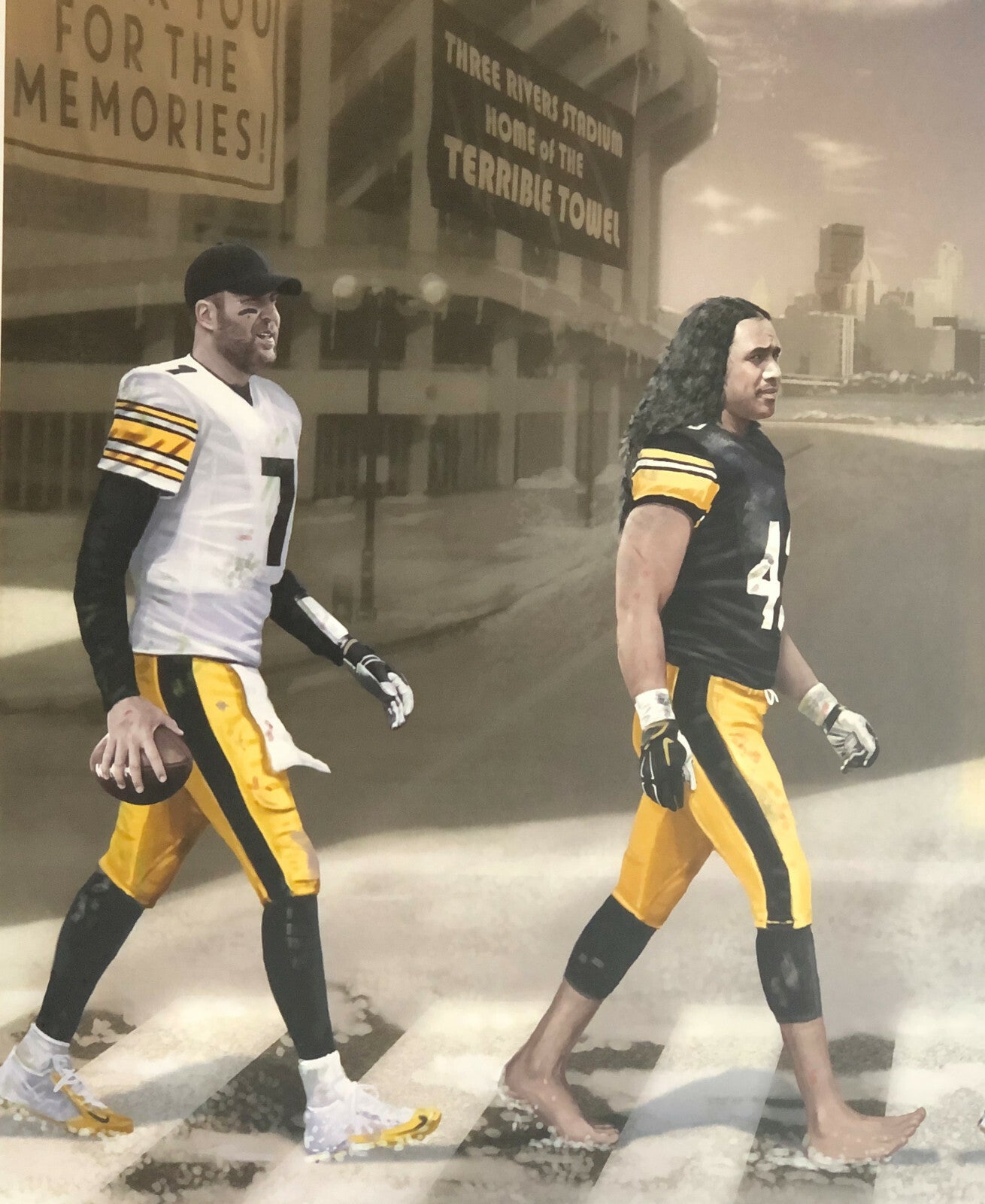 Pittsburgh Steelers Rooney Rd 16x20 framed photo Ben Roethlisberger Polamalu