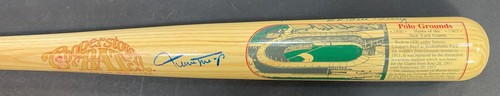 NY GIANTS Polo Grounds Cooperstown Bat SIGNED Willie Mays HOF 11 Auto PSA