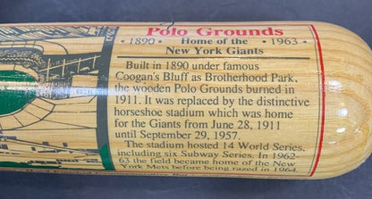 NY GIANTS Polo Grounds Cooperstown Bat SIGNED Willie Mays HOF 11 Auto PSA