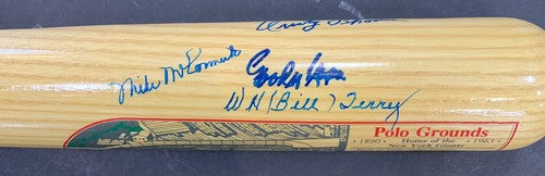 NY GIANTS Polo Grounds Cooperstown Bat SIGNED Willie Mays HOF 11 Auto PSA