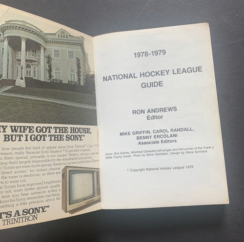 1978/ 79 NHL Hockey Media Guide Bob Gainey Canadiens Thick Year Book