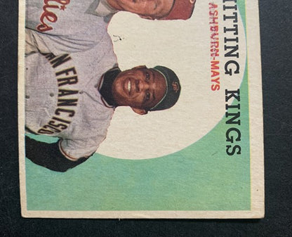1959 Topps #317 NL Hitting Kings Willie Mays Richie Ashburn VG/ EX Hof