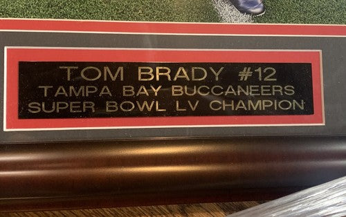 Tom Brady Signed 16x20 Super Bowl Photo Framed Buccaneers Autograph Fanatics Coa