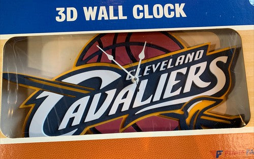 3d Wall Clock Cleveland Cavaliers Nba Basketball Foam Fanatics New LeBron James