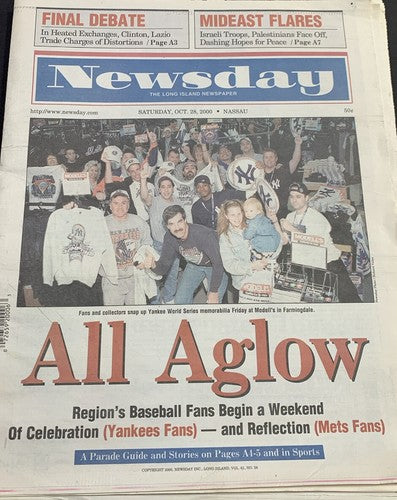 4 Yankees 2000 Subway World Series Poster Set Newsday Newspapers