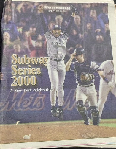4 Yankees 2000 Subway World Series Poster Set Newsday Newspapers