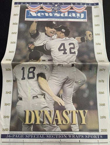 4 Yankees 2000 Subway World Series Poster Set Newsday Newspapers