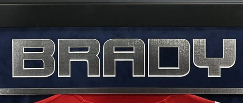 Tom Brady Signed Patriots Red Nike Throwback Jersey Framed SB MVP Auto Steiner