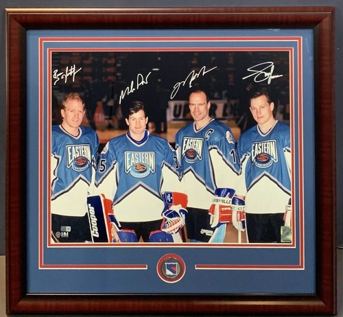 Rangers 1994 Core 4 signed 16x20 All Star photo Framed auto Messier Steiner