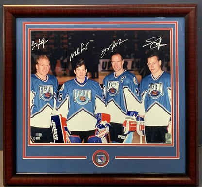 Rangers 1994 Core 4 signed 16x20 All Star photo Framed auto Messier Steiner