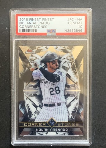2018 Finest Nolan Arenado Cornerstones Fc Na PSA 10 Gem Mint Colorado Rockies