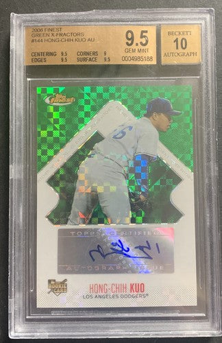 2006 Finest X FRACTOR HONG-CHIH KUO Signed RC # / 50 BGS 9.5 10 Auto Gem Mint