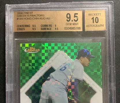 2006 Finest X FRACTOR HONG-CHIH KUO Signed RC # / 50 BGS 9.5 10 Auto Gem Mint