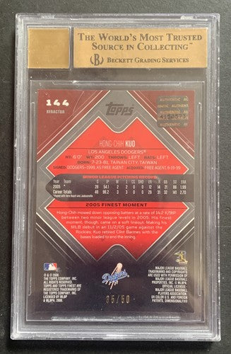 2006 Finest X FRACTOR HONG-CHIH KUO Signed RC # / 50 BGS 9.5 10 Auto Gem Mint