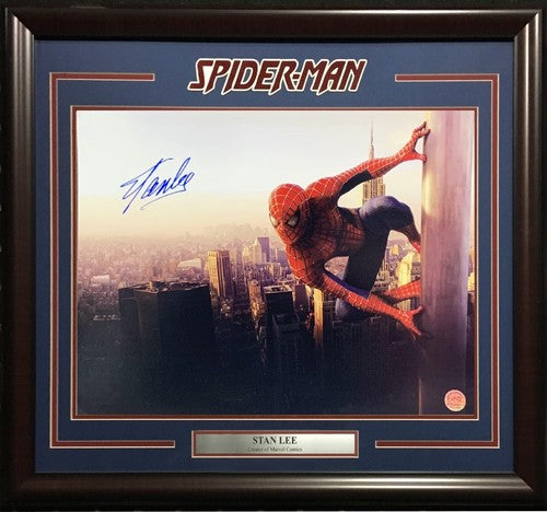 Marvel Spider-Man Stan Lee Signed 16x20 Framed Photo Auto SLC COA Hologram
