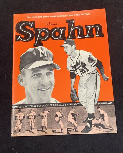 Warren Spahn Milwaukee Braves 1964 Exclusive Life Story Magazine Program Nm