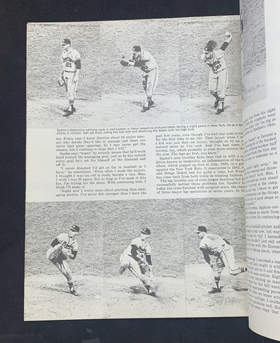 Warren Spahn Milwaukee Braves 1964 Exclusive Life Story Magazine Program Nm