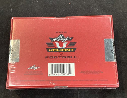 2012 Leaf Valiant Football Hobby Box 4 Auto Box Factory Sealed Russell Wilson