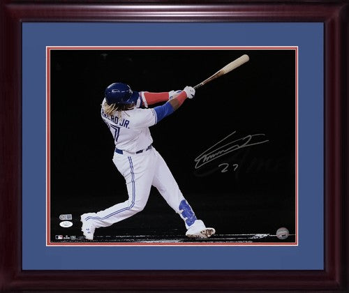 Vladimir Guerrero Jr Blue Jays Signed 16x20 Framed Spotlight Photo Auto JSA COA