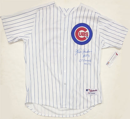Fergie Jenkins Signed Cubs Authentic Stat Jersey HOF 91 CY Young NL 71 Auto COA
