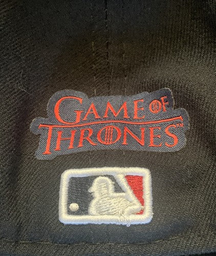 New Era Cleveland Indians Game Of Thrones 5950 Fitted Official Game Hat 7 1/8